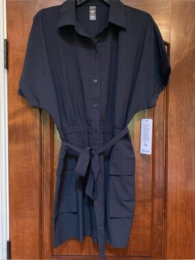 Rhône Womens Mirage Shirt Dress Size M in Black